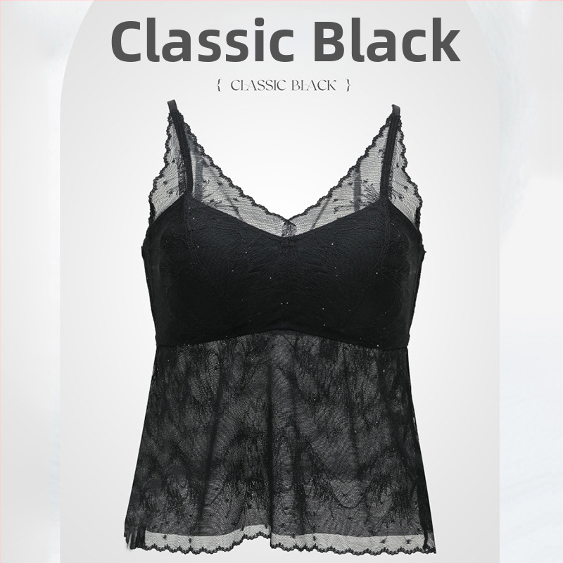 Podprsenka z hodvábnej čipky z mulberry silk s dizajnom na chrbte, francúzsky štýl, bez výstuže, plný košíček