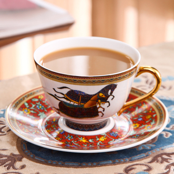 Ingrid porțelan european cu os pentru ceai de după-amiază, set luxos de cești de cafea, set complet