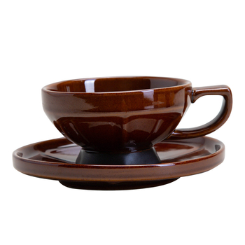 Set cești și farfurioare pentru cafea Junyao, artă cappuccino latte, stil retro, pentru birou, cafenea și uz casnic, uz personal, farfurii fără capac