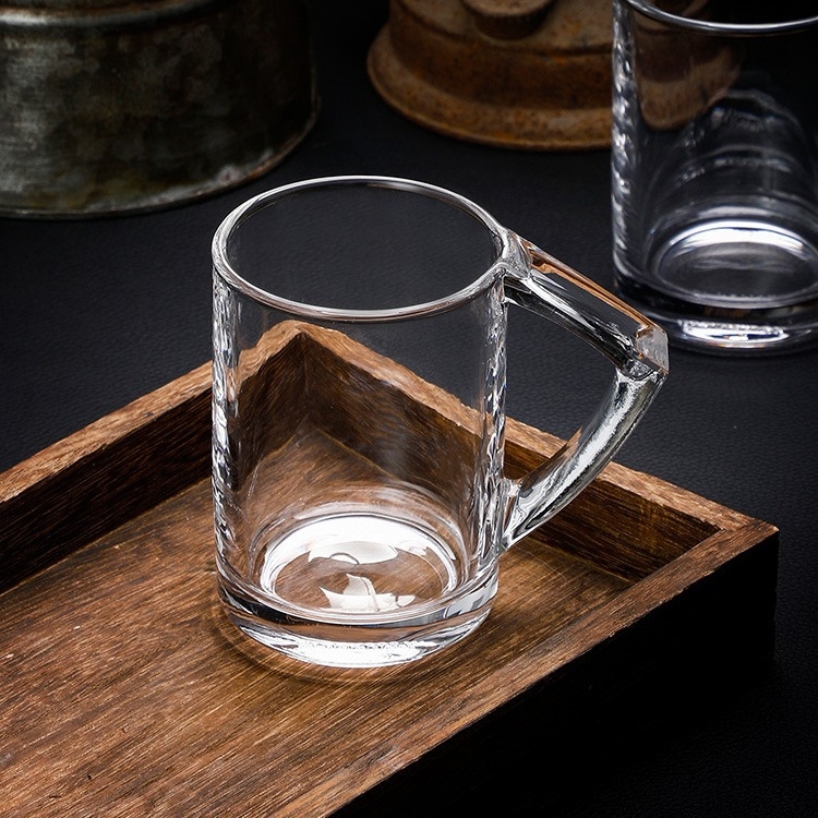 Set de cești de cafea din sticlă cu farfurie și mâner, ceașcă de lapte rezistentă la căldură, ceașcă de ceai cu flori pentru uz casnic