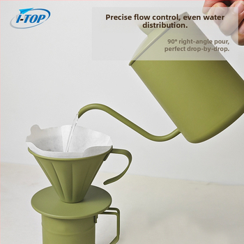 Set cafea pentru infuzie manuală – Verde, kit de camping portabil cu râșniță, ceașcă, ibric, filtre de hârtie, filtru și ceainic manual