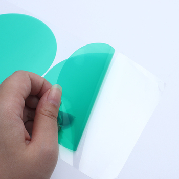 Bandă PET verde rezistentă la temperaturi înalte pentru mascare la vopsire cu pulverizare, electroplating și acoperire cu pulbere — bucăți circulare autoadezive