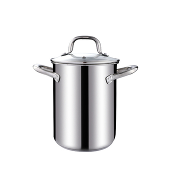 Oală multifuncțională din oțel inoxidabil 304 pentru prăjit, fierbere și paste — prăjit în profunzime, supă, spaghete și sparanghel, adâncime 21 cm