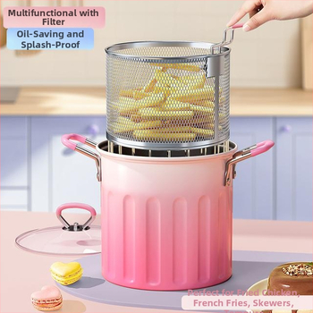 Fritură casnică multifuncțională cu filtru, anti-stropire și anti-arzire, cu cinci recipiente pentru economisirea uleiului, reglaj gradient