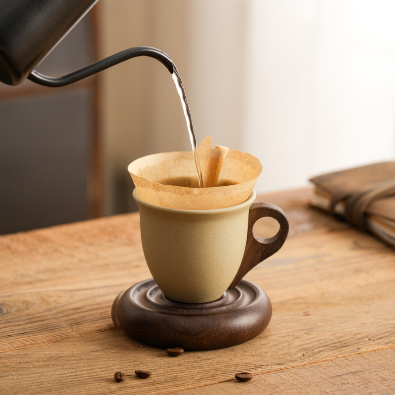 Set de cești de cafea în stil retro, elegante pentru latte și ceai de după-amiază, din ceramică stoneware, cadou pentru uz casnic și comercial