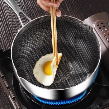 Xueping oală din oțel inoxidabil pentru lapte, oală pentru hrana bebelușilor, oală multifuncțională de bucătărie pentru tăiței și supe, fără strat