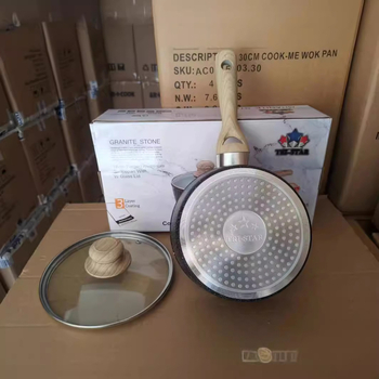 Renli Oală de Lapte cu Piatră Maifan, Antiaderentă, Aliaj de Aluminiu, Capac din Sticlă, Bucătărie de Înaltă Calitate, Stil Chinezesc