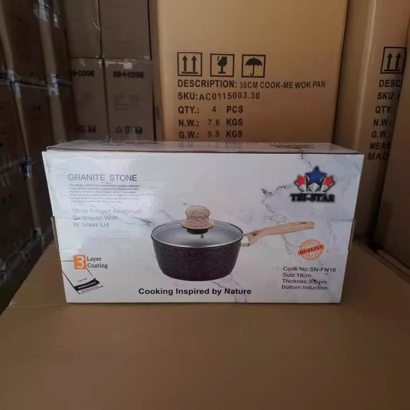 Renli Oală de Lapte cu Piatră Maifan, Antiaderentă, Aliaj de Aluminiu, Capac din Sticlă, Bucătărie de Înaltă Calitate, Stil Chinezesc