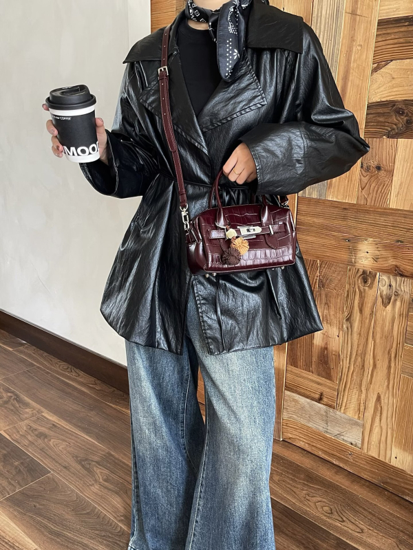 Oubena ženska torba 2025 – nova trend Kelly torba, crossbody, platina boja, velika torba za rame