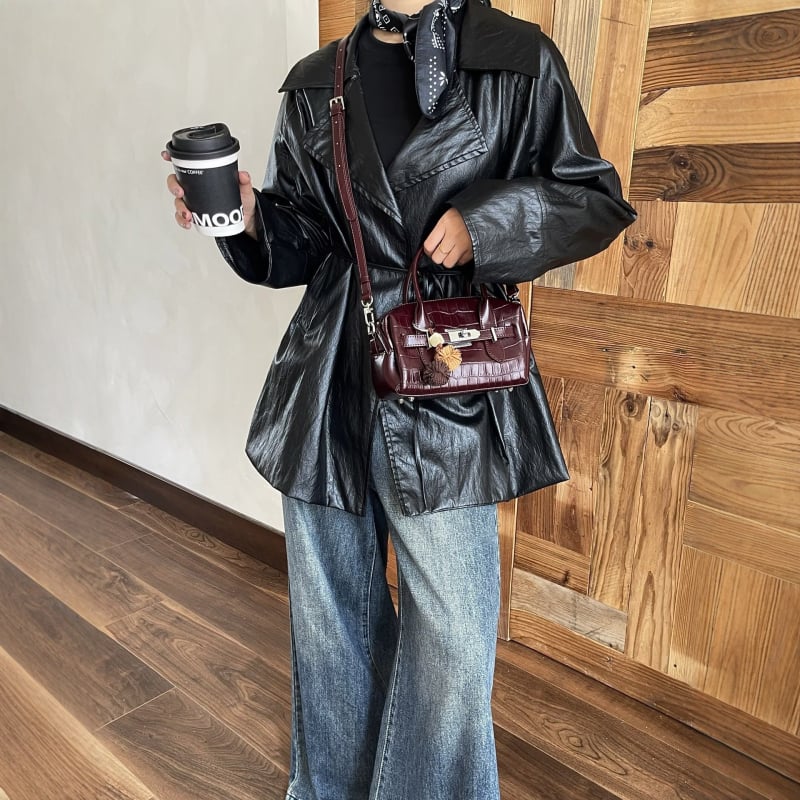 Oubena ženska torba 2025 – nova trend Kelly torba, crossbody, platina boja, velika torba za rame