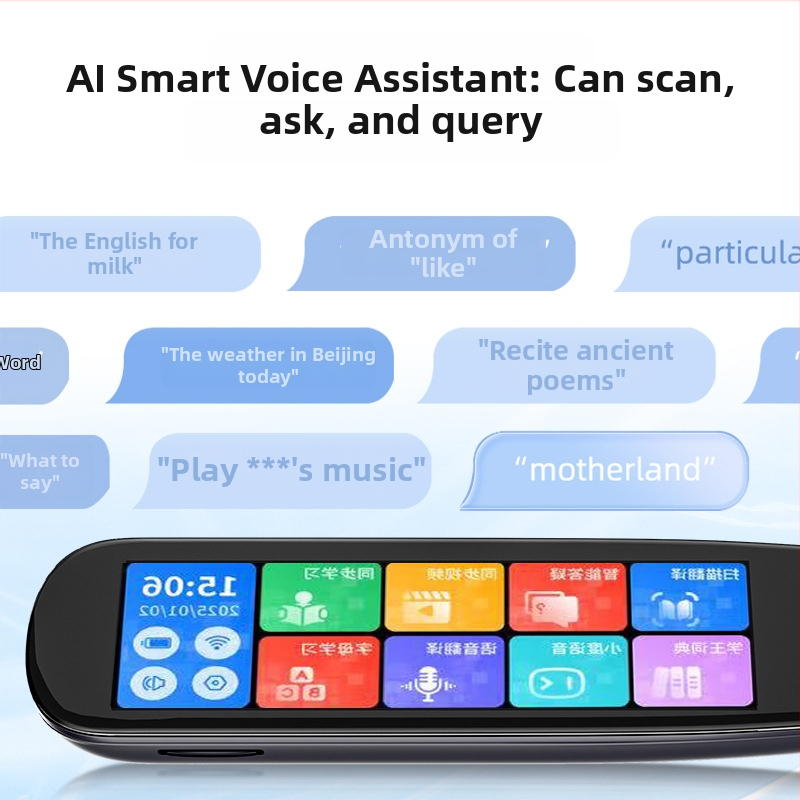 Pix de citire inteligent multifuncțional cu scanare Bluetooth, funcție de învățare și traducere, și scanare video sincronizată