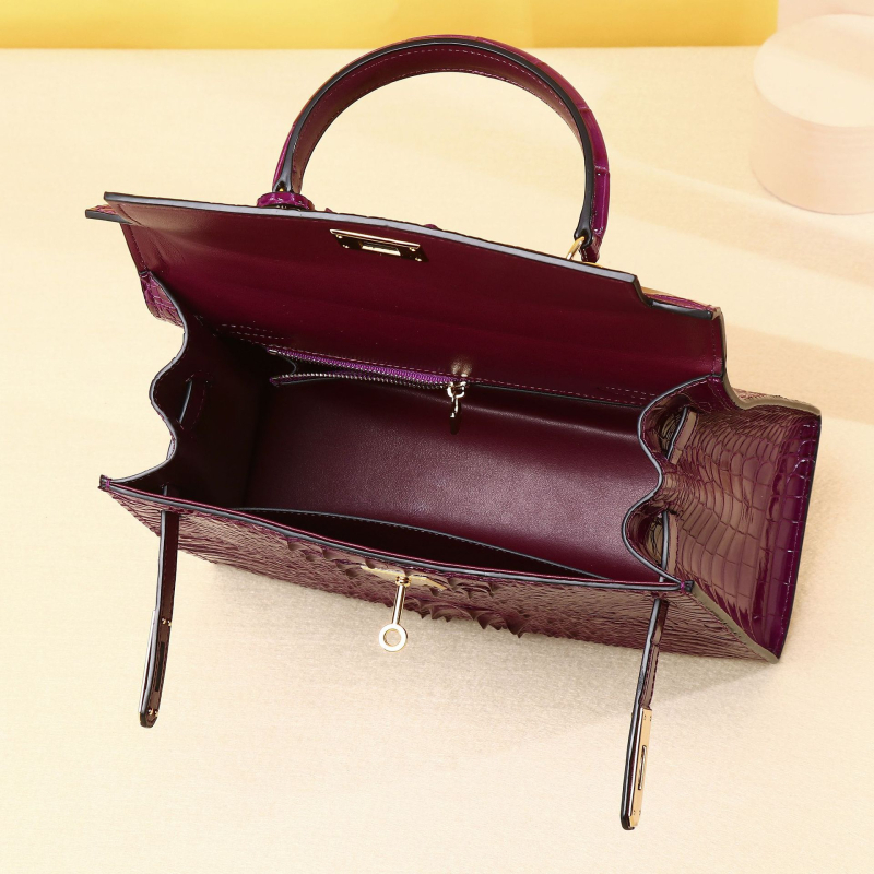 Ženska torbica s uzorkom krokodilske kosti, klasičan dizajn, torba preko ramena i crossbody, modern i svestran Kelly stil torbe, vrhunska vanjska torba