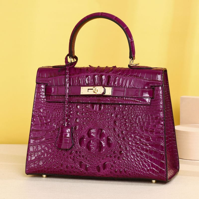 Ženska torbica s uzorkom krokodilske kosti, klasičan dizajn, torba preko ramena i crossbody, modern i svestran Kelly stil torbe, vrhunska vanjska torba