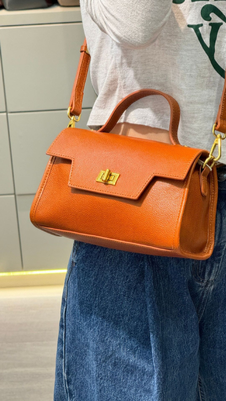 Ženska Kelly torbica od kože prvog sloja teleće kože, dizajnerski komad, retro crossbody torba za ramena, prirodna koža