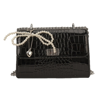 Ženska retro mala četvrtasta torbica s uzorkom krokodila, europsko-američki stil, 2026 novi model, svestrana torba s lancem za rame i crossbody, Kelly torba