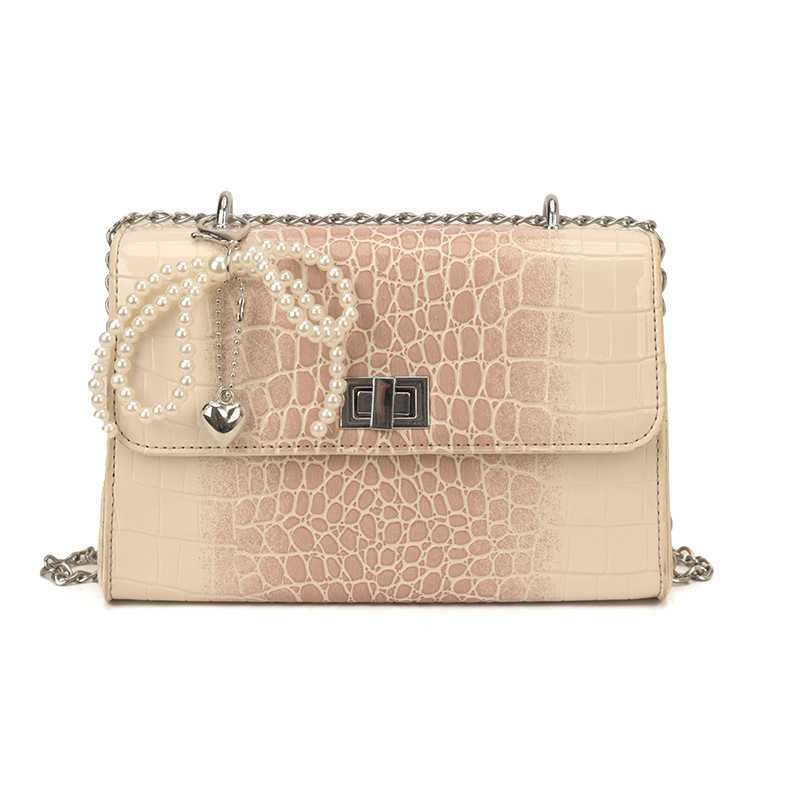 Ženska retro mala četvrtasta torbica s uzorkom krokodila, europsko-američki stil, 2026 novi model, svestrana torba s lancem za rame i crossbody, Kelly torba