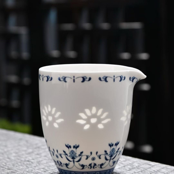Set de ceai din porțelan albastru și alb, porțelan de înaltă calitate, model sub glazură, ambalaj cadou, personalizabil, pentru 6 persoane, stil Nou Chinezesc.