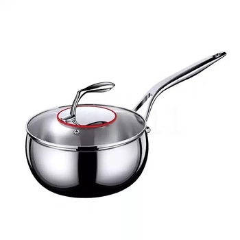 Oală de lapte din oțel inoxidabil 316, corp lat, compatibilă cu inducția, încălzitor universal de lapte, potrivită pentru noodles, tocană și preparate