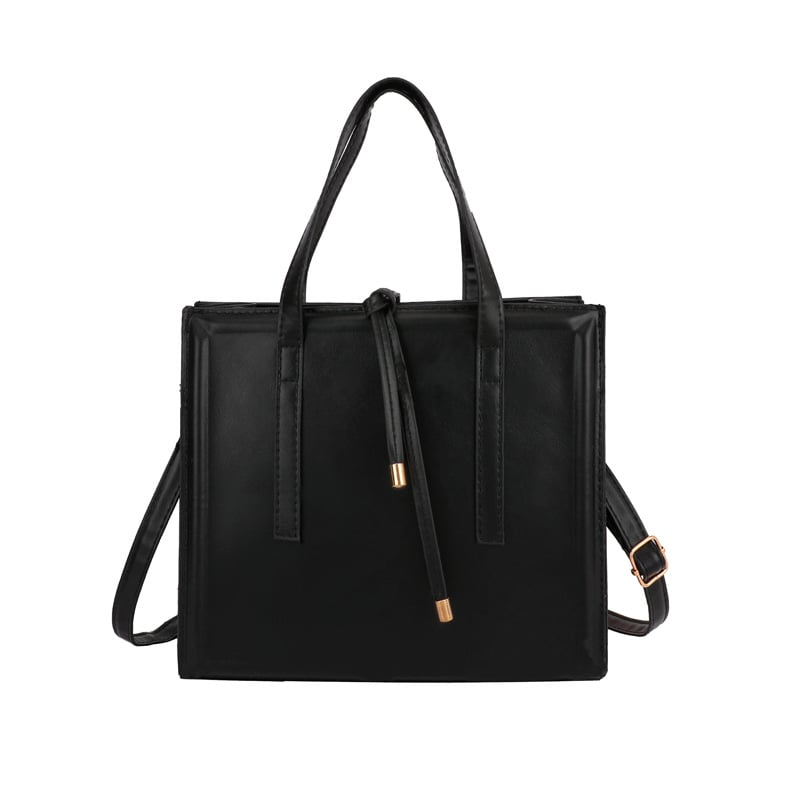 Ženska torba preko ramena velikog kapaciteta, kvadratni oblik, PU koža, gradski minimalistički stil, stilska i elegantna za svakodnevnu upotrebu