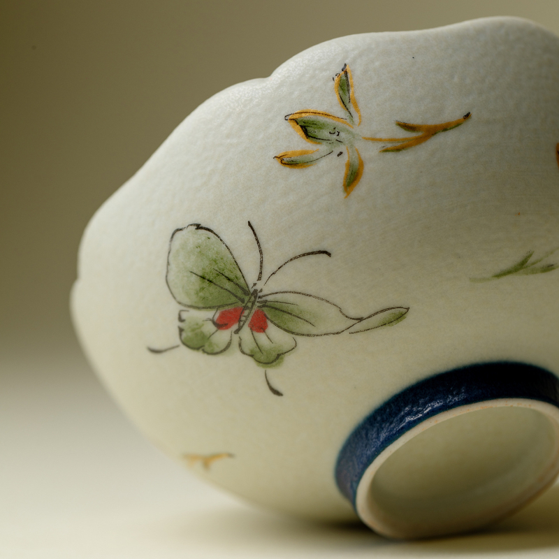 Set ceramic Gongfu pentru ceai, ceainic și ceașcă, design albastru-alb, în cutie cadou, personalizabil