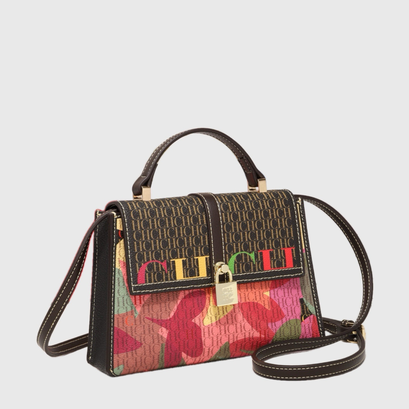 CHHC Ženska crossbody torba, mala kvadratna, s preklopom, retro stil, svestrana