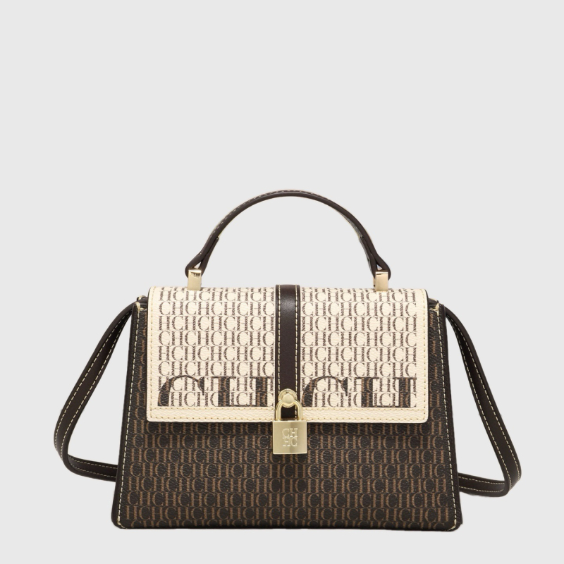 CHHC Ženska crossbody torba, mala kvadratna, s preklopom, retro stil, svestrana