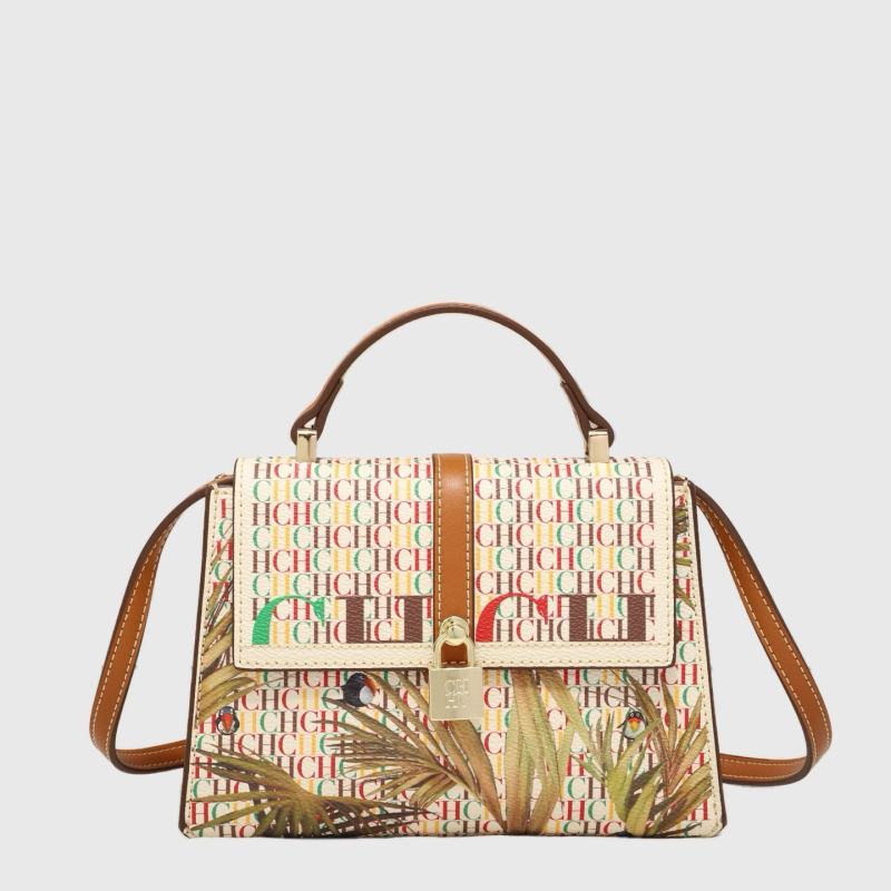 CHHC Ženska crossbody torba, mala kvadratna, s preklopom, retro stil, svestrana