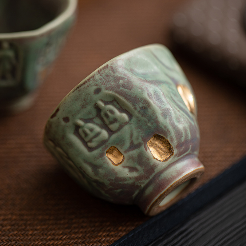 Set ceainic și ceașcă din ceramică, stil retro, cutie cadou, personalizabil
