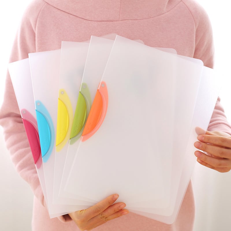 Folder rotativ cu clemă de depozitare, dosar transparent pentru rapoarte, format A4, model EQ321, clemă cu tijă, capac A5, format B5