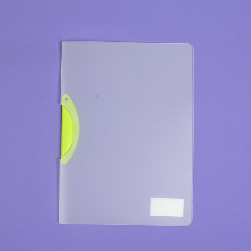 Folder rotativ cu clemă de depozitare, dosar transparent pentru rapoarte, format A4, model EQ321, clemă cu tijă, capac A5, format B5