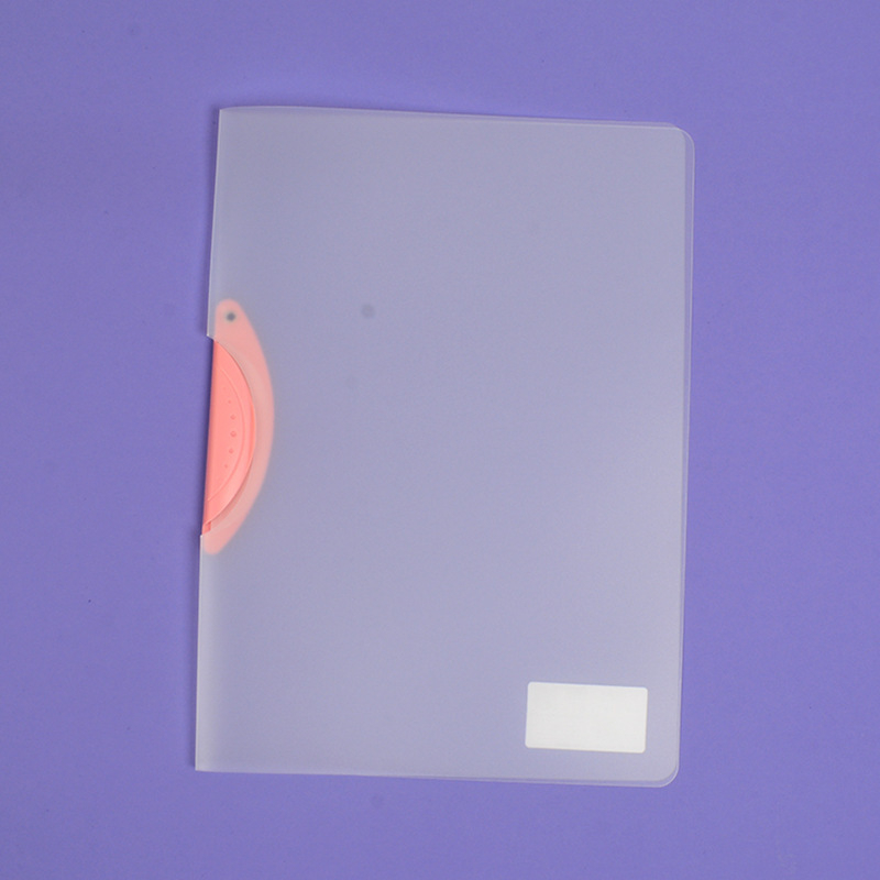 Folder rotativ cu clemă de depozitare, dosar transparent pentru rapoarte, format A4, model EQ321, clemă cu tijă, capac A5, format B5