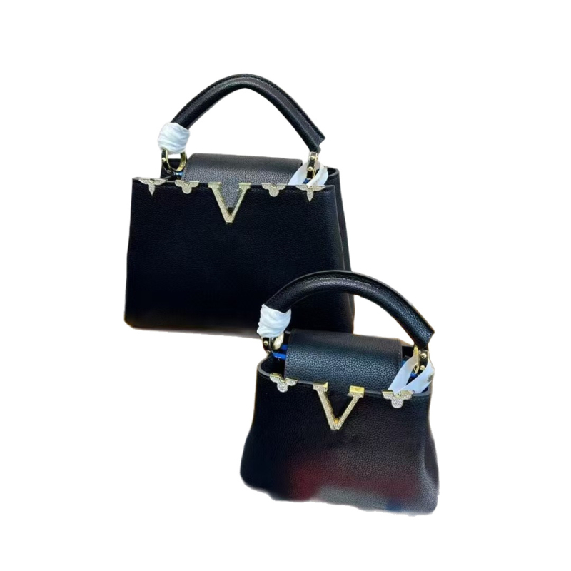 Torba bucket od prave kože s metalnim umetcima, s naramenicom i crossbody remenom, europsko-američki stil, velika kapaciteta, ljeto 2024