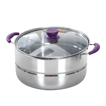 Maori Set oale de supă din oțel inoxidabil 410 – durabil, rezistent la căderi și la temperaturi înalte, capac din sticlă, pentru bucătărie, multi-funcțional, 3,1–4 L