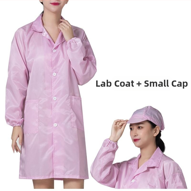 Dlhý antistatický pracovný plášť, prachotesný, modrý, unisex