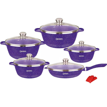 Dessini set de 12 piese vase cu Maifan, antiaderent