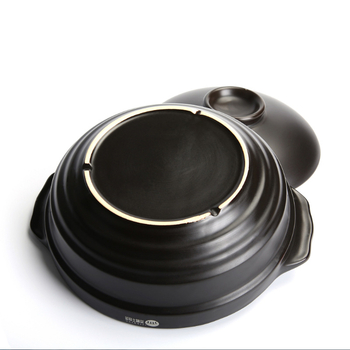 Caserolă ceramică pentru flacără deschisă, rezistentă la temperaturi înalte până la 800°C, nu se crapă, potrivită pentru gătit lent.