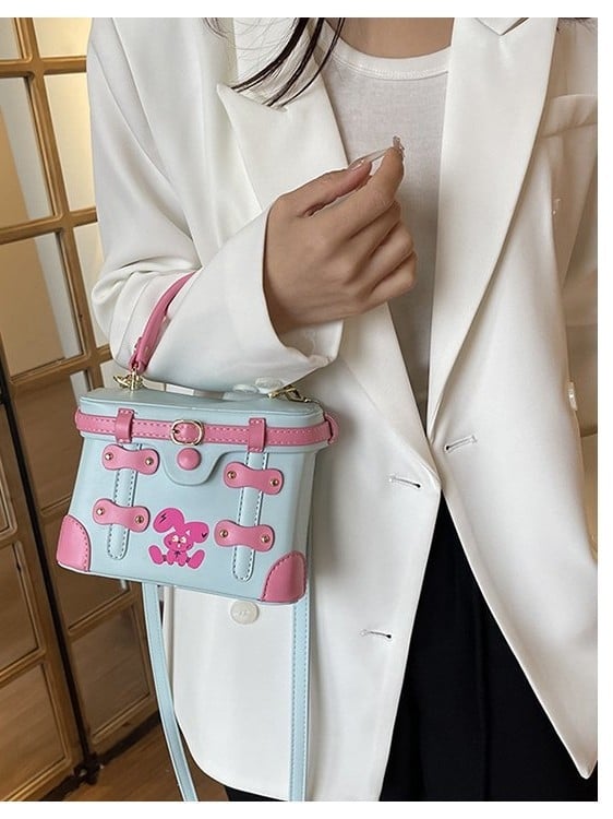 2026 novi model mini kvadratna crossbody torba za žene, crtani zeko, korejski stil Instagram