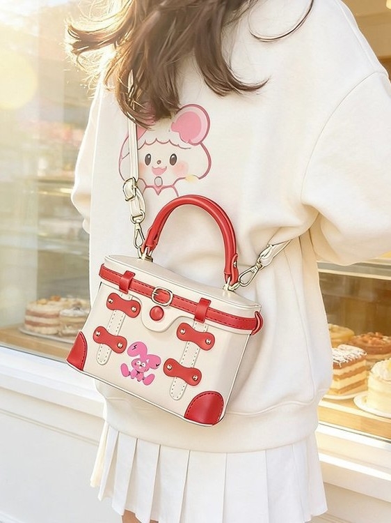 2026 novi model mini kvadratna crossbody torba za žene, crtani zeko, korejski stil Instagram
