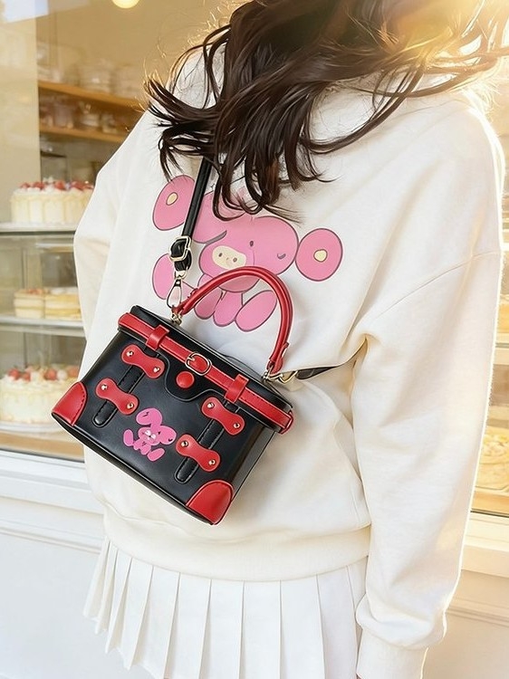 2026 novi model mini kvadratna crossbody torba za žene, crtani zeko, korejski stil Instagram