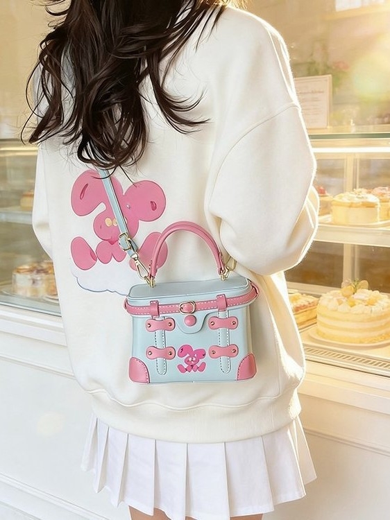 2026 novi model mini kvadratna crossbody torba za žene, crtani zeko, korejski stil Instagram