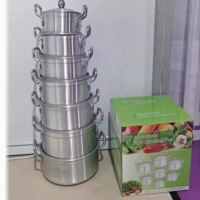 Set oale cu finisaj mat, 7 piese (16/18/20/22/24/26/28 cm) aluminiu