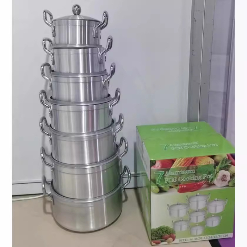 Set oale cu finisaj mat, 7 piese (16/18/20/22/24/26/28 cm) aluminiu