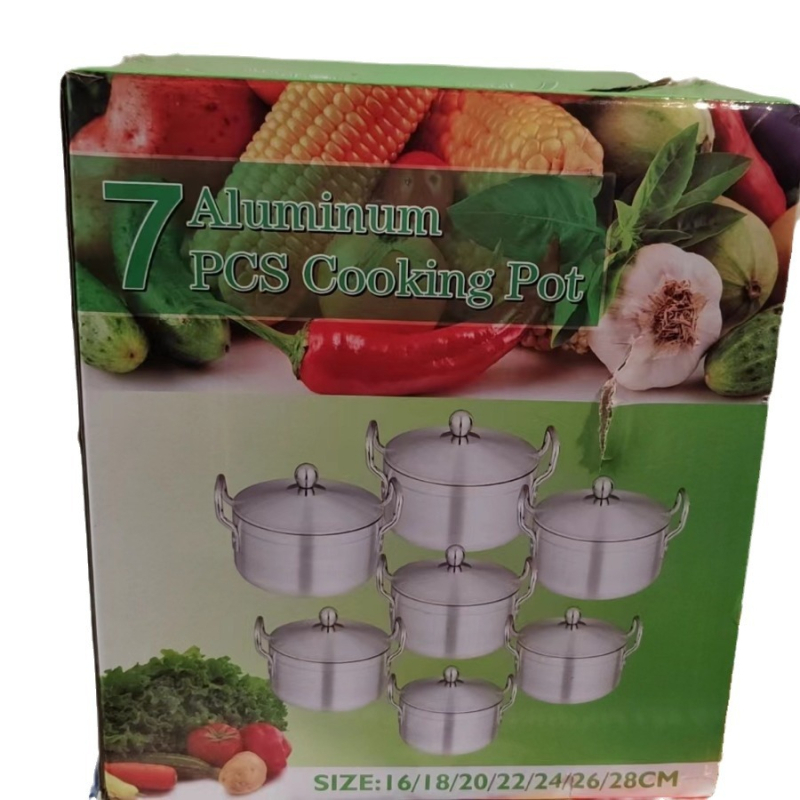 Set oale cu finisaj mat, 7 piese (16/18/20/22/24/26/28 cm) aluminiu