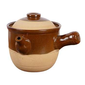 Oală de lut de stil vechi, personalizabilă, cu mâner, pentru foc direct, pentru fiert plante medicinale chineze, capacitate 2,1–3 litri