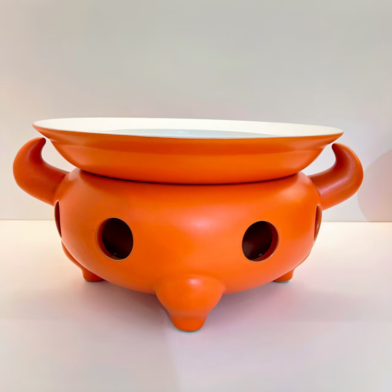 Cuptor cu încălzire cu lumânare pentru preparate în stil Hunan Dry Pot, vită sotată mică, farfurie de servire rezistentă la temperaturi înalte, vesela comercială