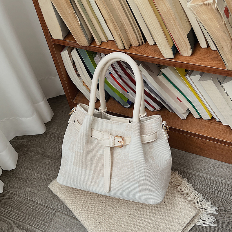 Ženska mala plisirana bucket torba od PU kože, crossbody