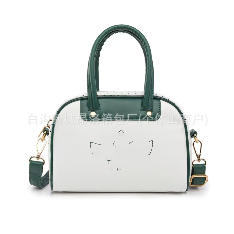 PU bowling torba s vintage cvjetnim uzorkom, mala ženska crossbody torba