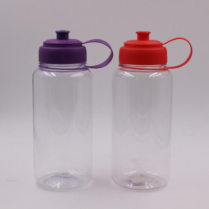 Sticlă sport din Tritan, rezistentă la șocuri, 1000 ml, borcan portabil pentru exterior, capac placat personalizabil