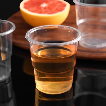 50 bucăți pahare de plastic de unică folosință, îngroșate, transparente, capacitate 201–300 ml, pentru uz casnic și la birou