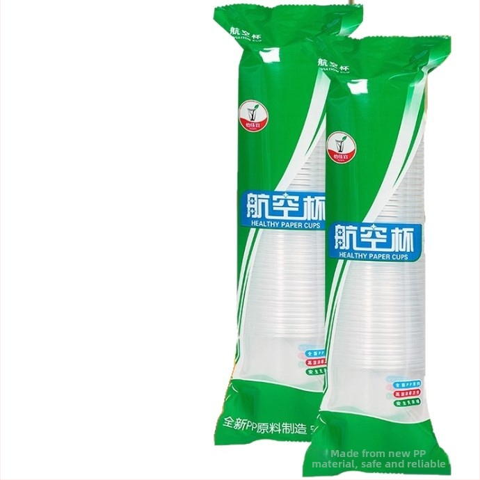 50 kusov jednorazových plastových pohárov s hrubšími stenami, priehľadné, objem 201–300 ml, do domácnosti a kancelárie